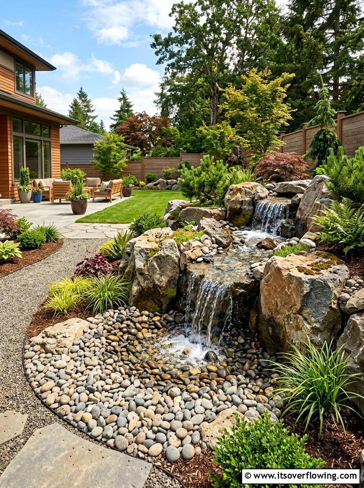 Backyard Pondless Waterfall - 25 garden ideas with waterfall