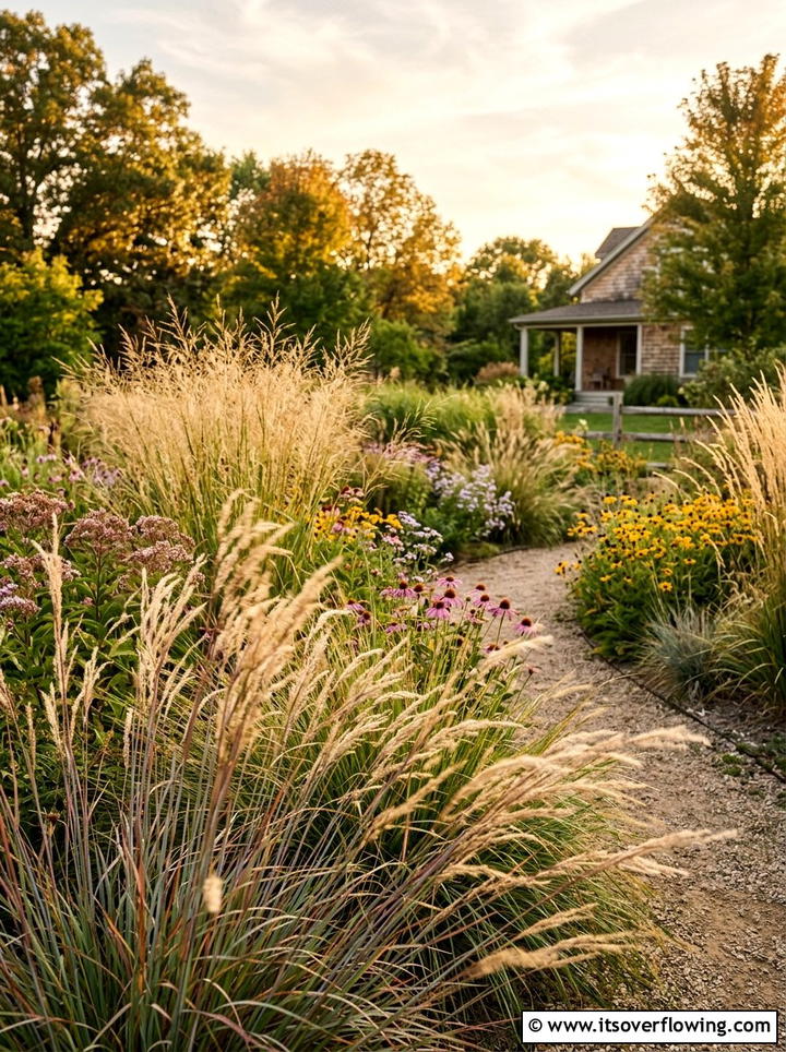 Backyard Prairie Grasses - 25 creative garden ideas with butterfly habitats