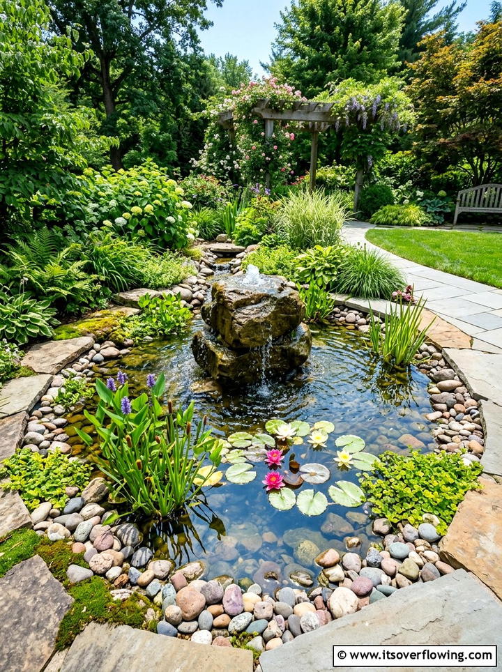 Backyard Water Feature - 25 creative garden ideas for suburban homes