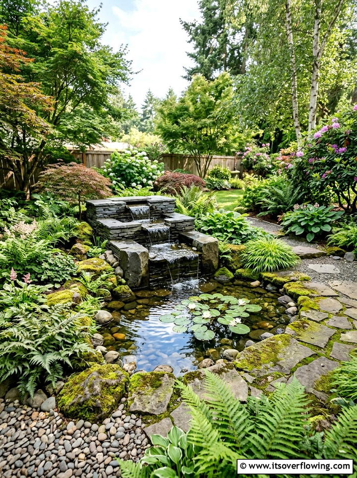 Backyard Water Feature - 25 garden design ideas for suburban backyards