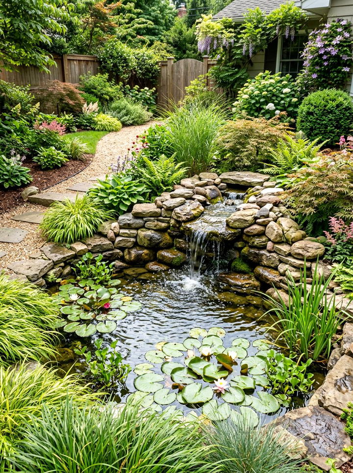 Backyard Water Feature - 25 backyard decorating ideas diy
