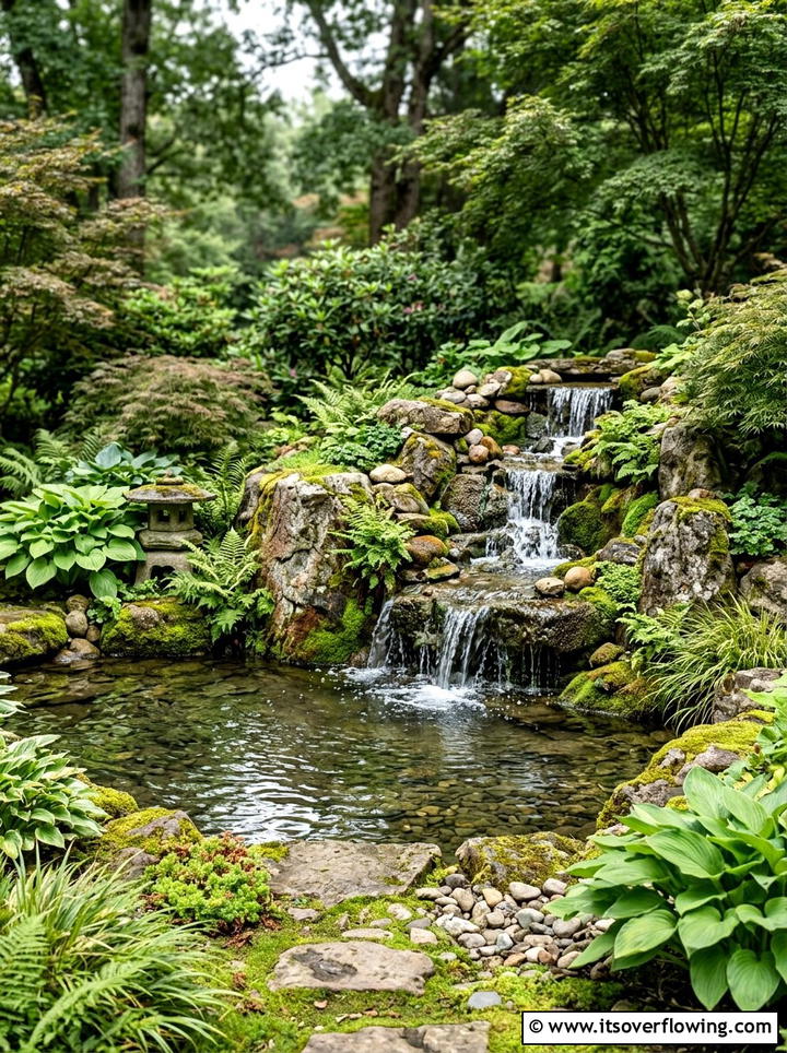 Backyard Waterfall - 25 garden ideas for family gatherings