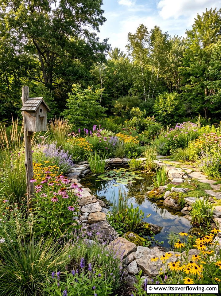 Backyard Wildlife Pond - 25 creative garden ideas with mini ponds
