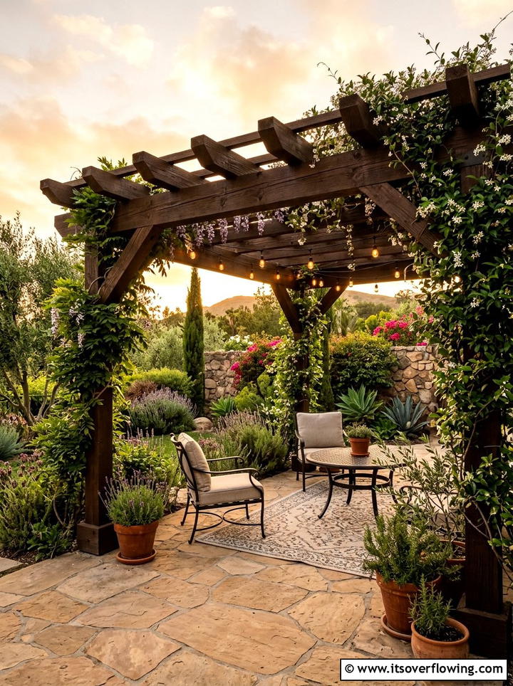 Backyard Wood Pergola - 25 garden ideas for narrow yards