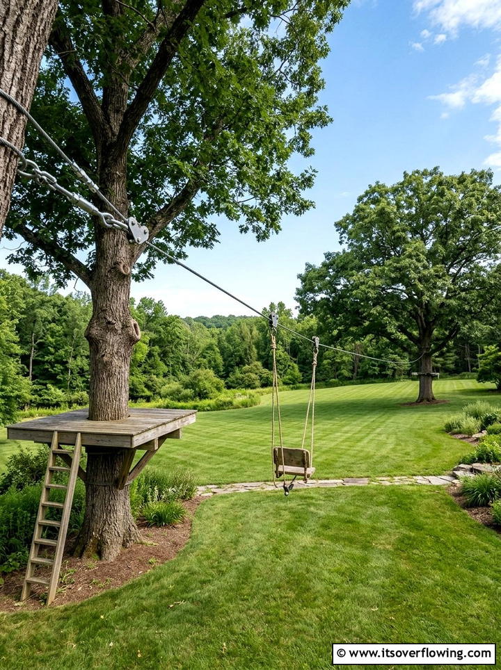 Backyard Zip Line - 25 garden design ideas for play areas
