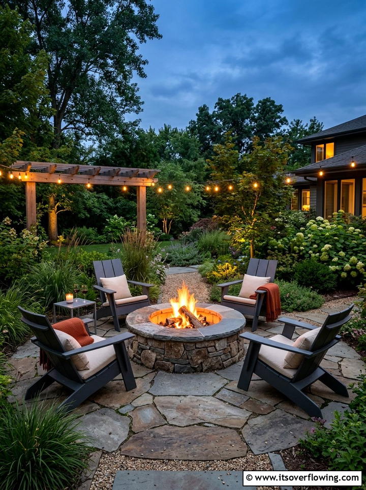 Backyard fire pit - 25 garden decor ideas for outdoor parties