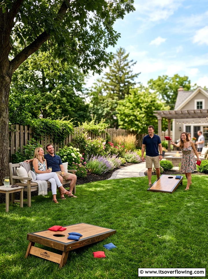 Backyard game area - 25 creative garden ideas for summer entertaining