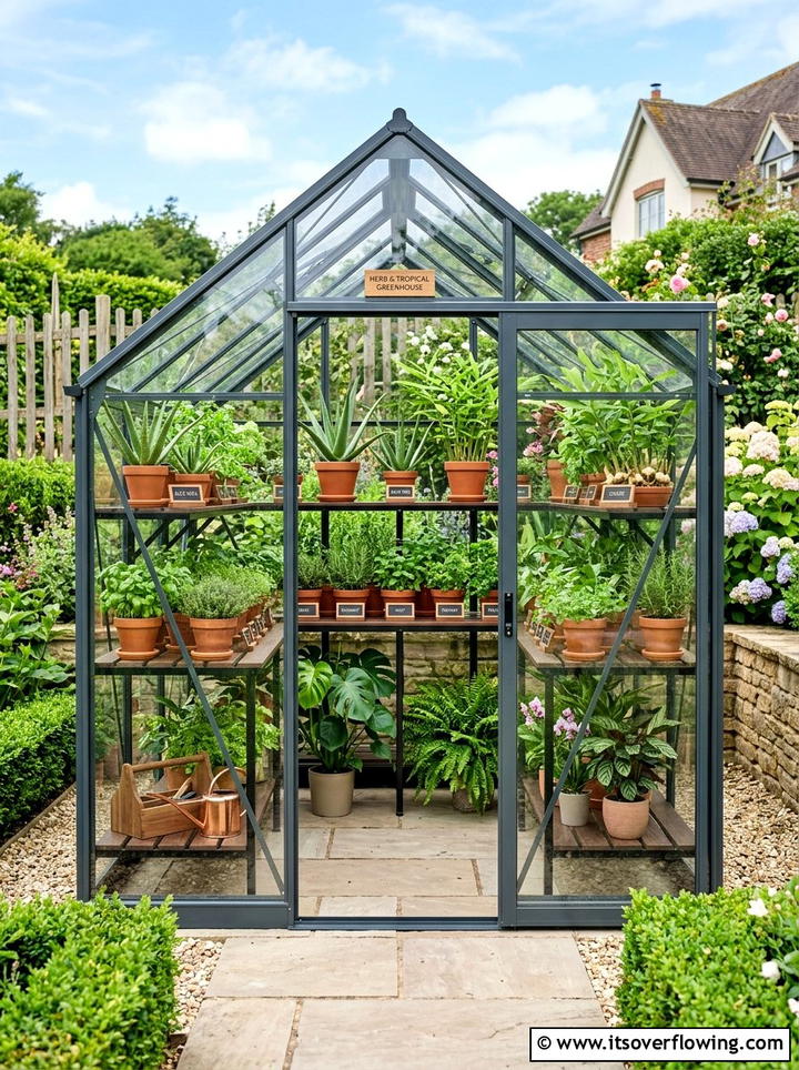 Backyard greenhouse herb garden - 25 creative garden ideas with medicinal herbs