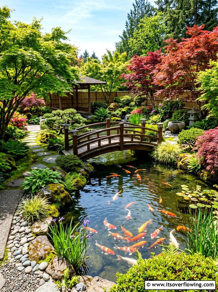 Backyard koi pond - 25 backyard ideas with water feature