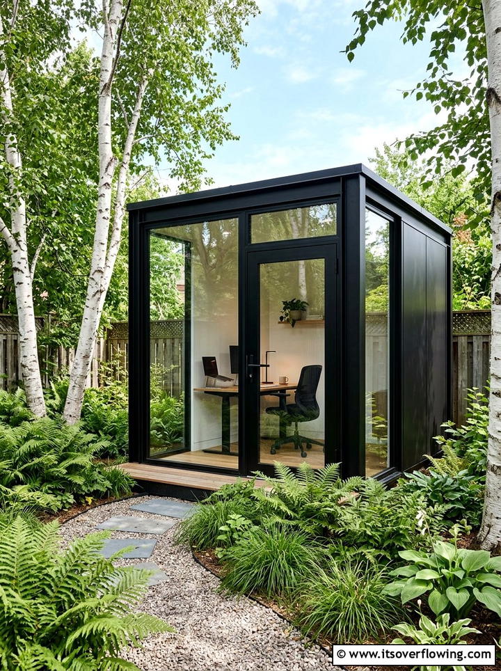 Backyard office pod - 25 garden design ideas with outdoor rooms