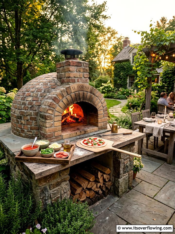 Backyard pizza oven - 25 creative garden ideas for summer entertaining