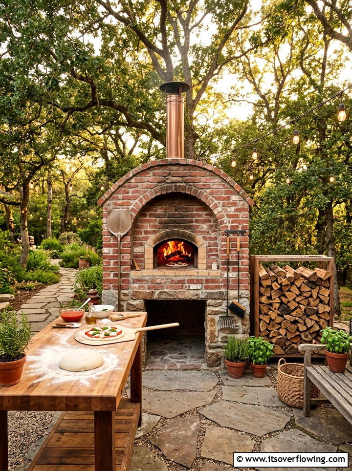 Backyard pizza oven setup - 25 garden design ideas for outdoor kitchens