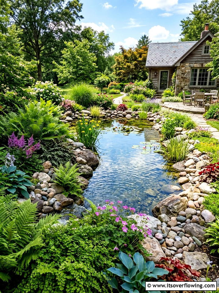 Backyard pond - 25 garden ideas with water features