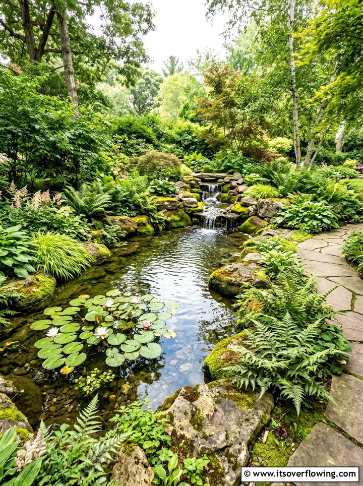 Backyard pond water feature - 25 garden design ideas for backyard spaces