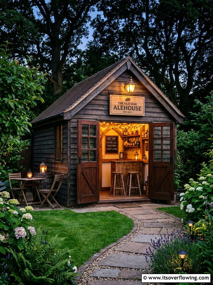 Backyard pub shed - 25 backyard ideas with bar area