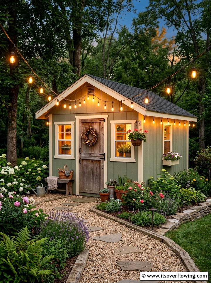 Backyard shed lights - 25 backyard decorating ideas with hanging lights