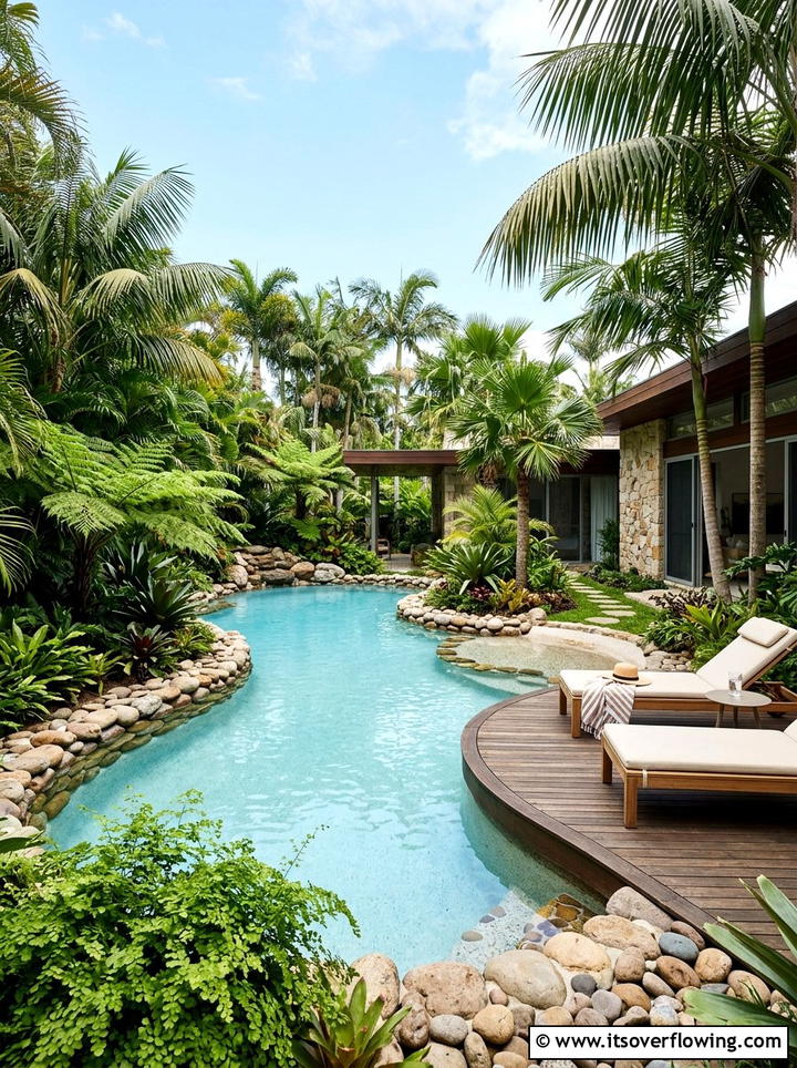 Backyard tropical pool - 25 backyard ideas with tropical retreat