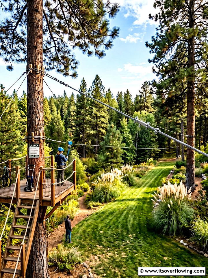 Backyard zip line - 25 backyard ideas for kids