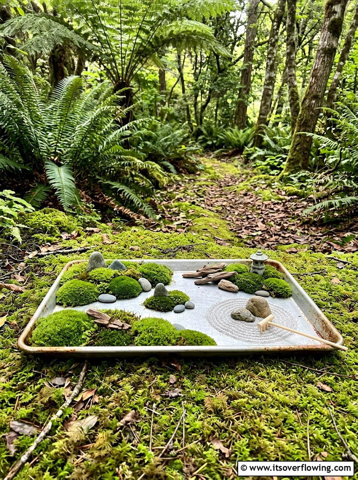 Baking Sheet Moss Garden - 25 recycled garden ideas with old kitchenware