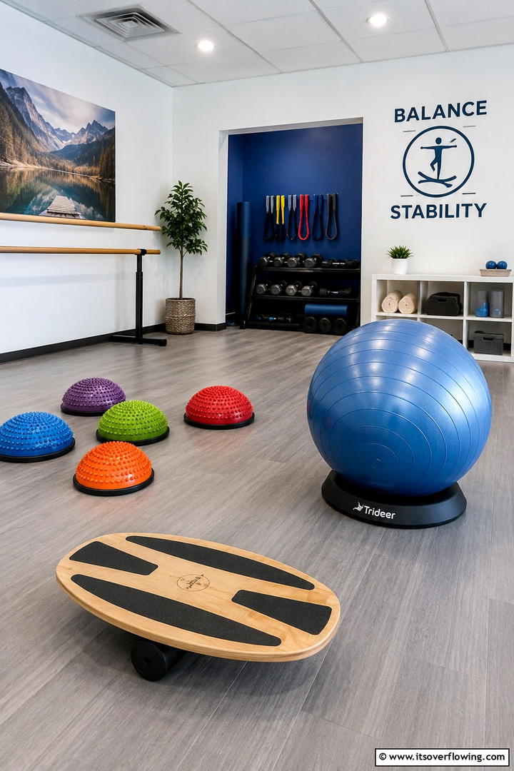 Balance and Stability Studio - 30 Small Home Gym Ideas for Compact Fitness Spaces