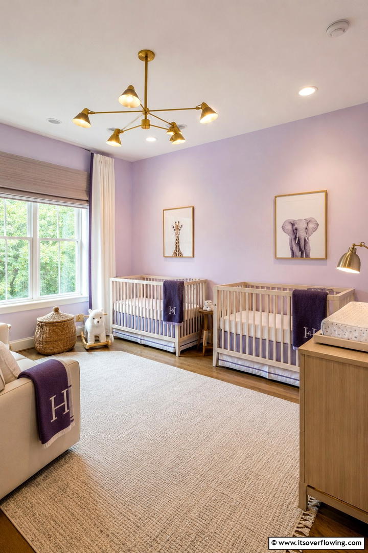 Balanced Lighting Design - 30 Twin Nursery Ideas for Stylish & Functional Baby Spaces