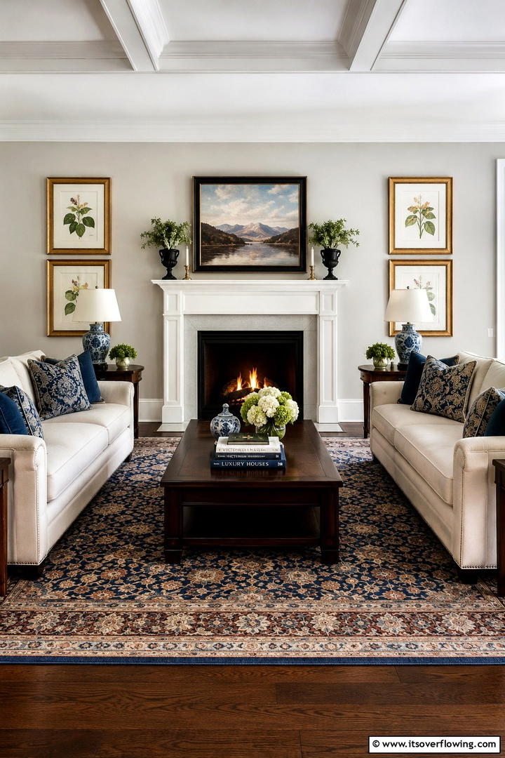 Balanced Symmetry Layouts - 30 Traditional Living Room Ideas for Timeless Elegance