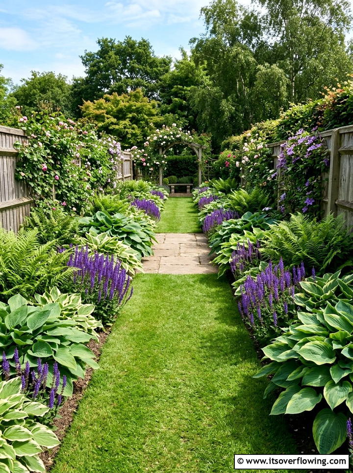 Balanced perennial borders - 25 garden design ideas with symmetry