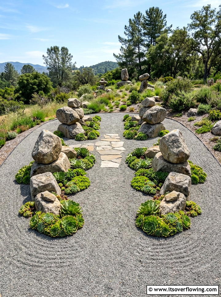Balanced rock garden - 25 garden design ideas with symmetry