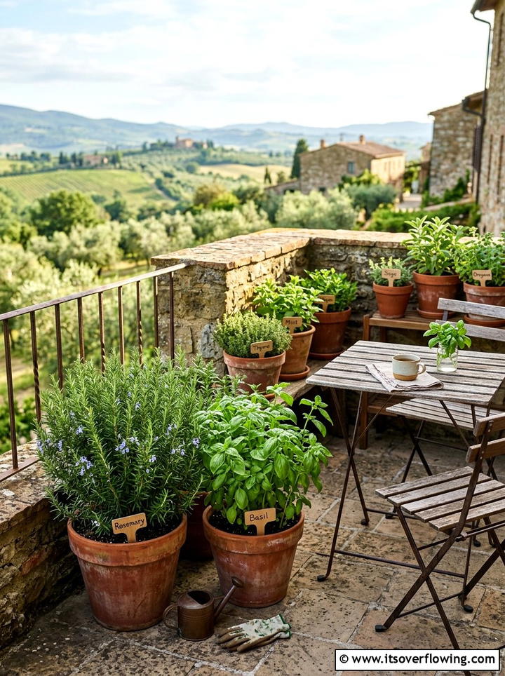 Balcony Herb Garden - 25 small garden ideas for balcony