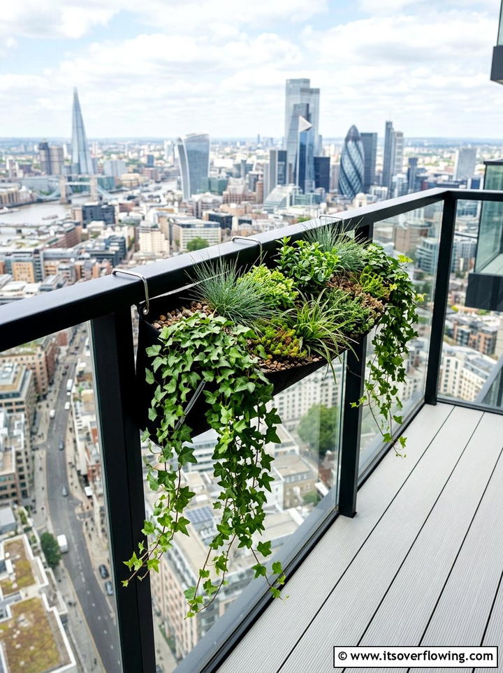 Balcony Railing Garden Pocket - 25 creative garden ideas with pocket planters