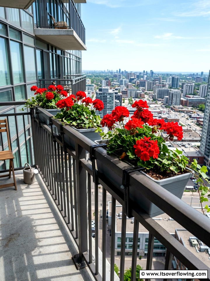 Balcony Railing Planters With Secure Clips - 25 small garden ideas for windy balconies