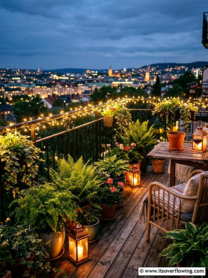 Balcony garden lighting - 25 creative garden ideas for balconies