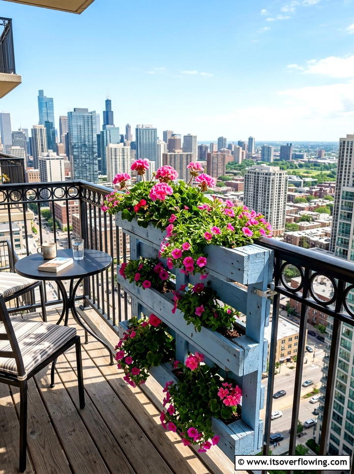 Balcony planter - 25 creative garden ideas with pallet planters