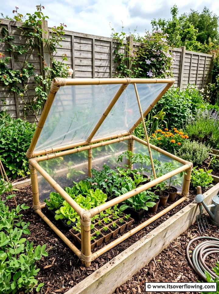 Bamboo Cold Frame - 25 garden ideas with bamboo projects