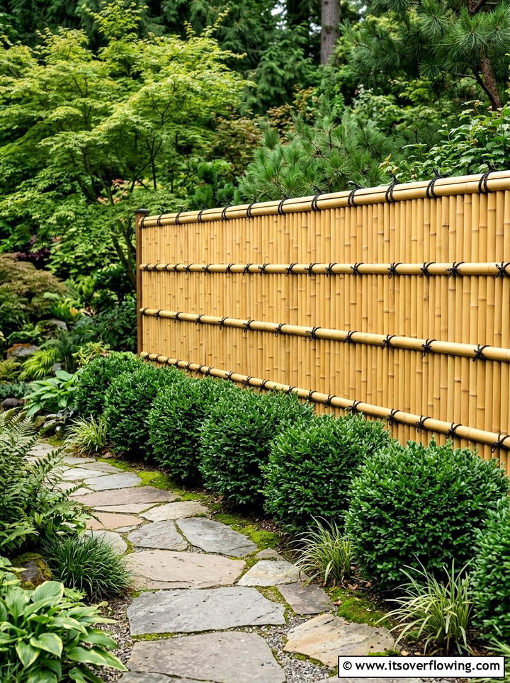 Bamboo Fence - 25 garden ideas for japanese style