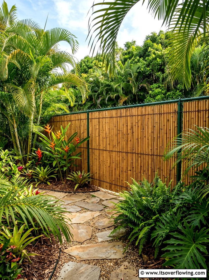 Bamboo Fencing Roll - 25 garden decor ideas for renters