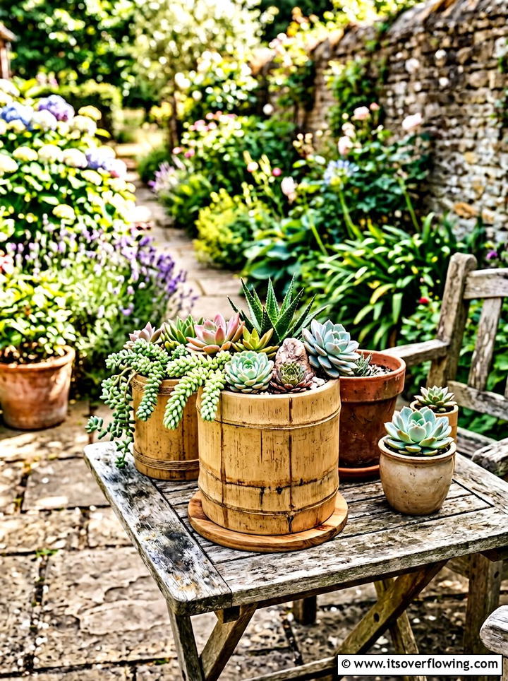 Bamboo Flower Pot - 25 garden decor ideas with bamboo accents