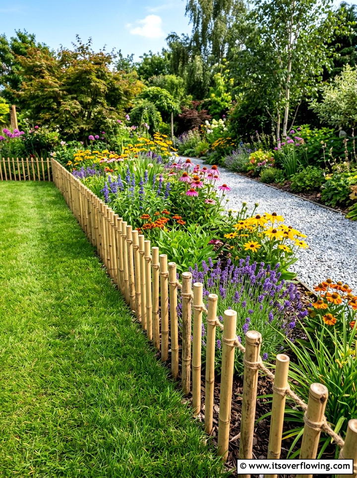 Bamboo Garden Edging - 25 garden ideas with bamboo projects