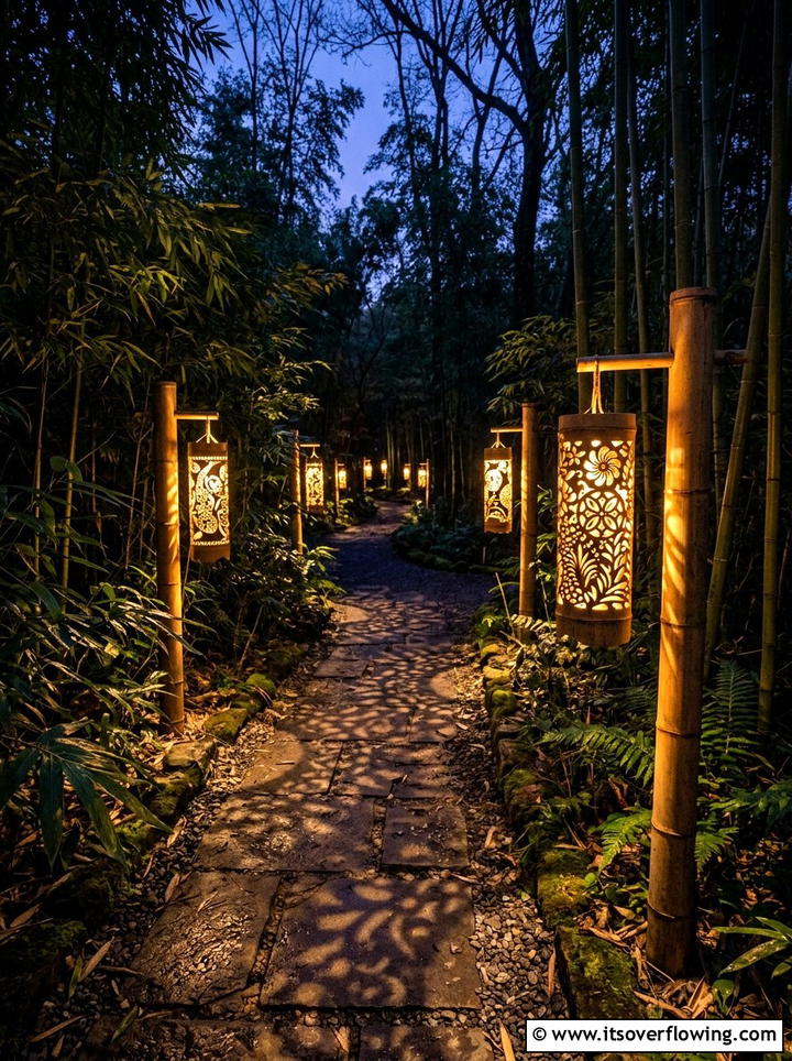 Bamboo Garden Light - 25 garden ideas with bamboo projects
