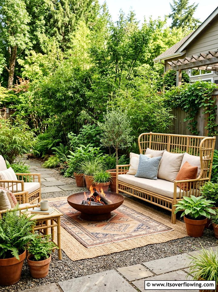Bamboo Garden Seating - 25 garden decor ideas with bamboo accents