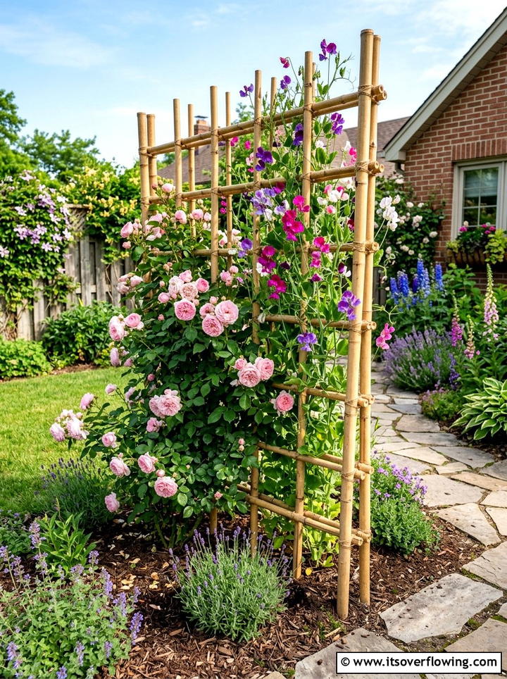 Bamboo Garden Trellis - 25 garden ideas with bamboo projects