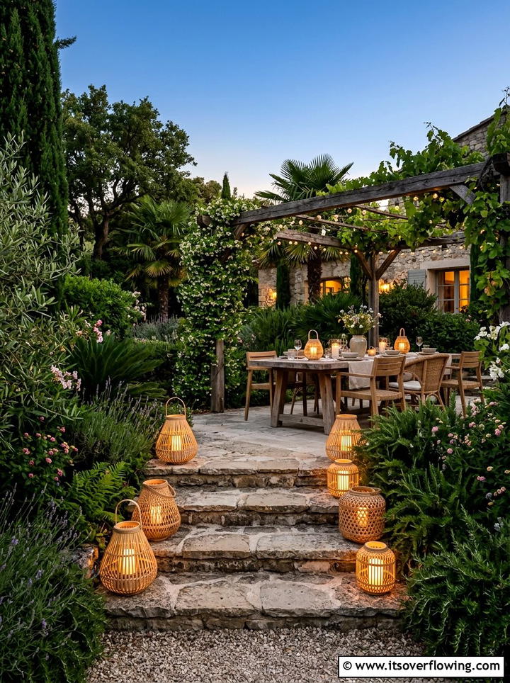 Bamboo Outdoor Lanterns - 25 garden decor ideas with bamboo accents