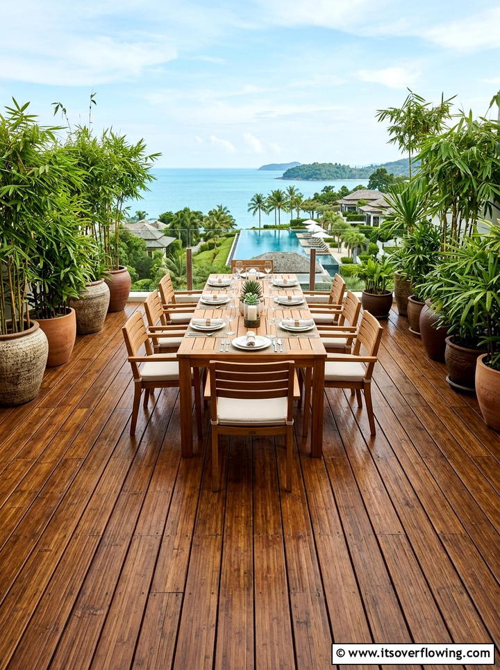 Bamboo Patio Decking - 25 garden decor ideas with bamboo accents