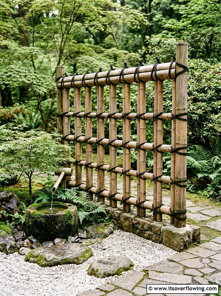 Bamboo Pole Divider - 25 reusing old things ideas for privacy screens
