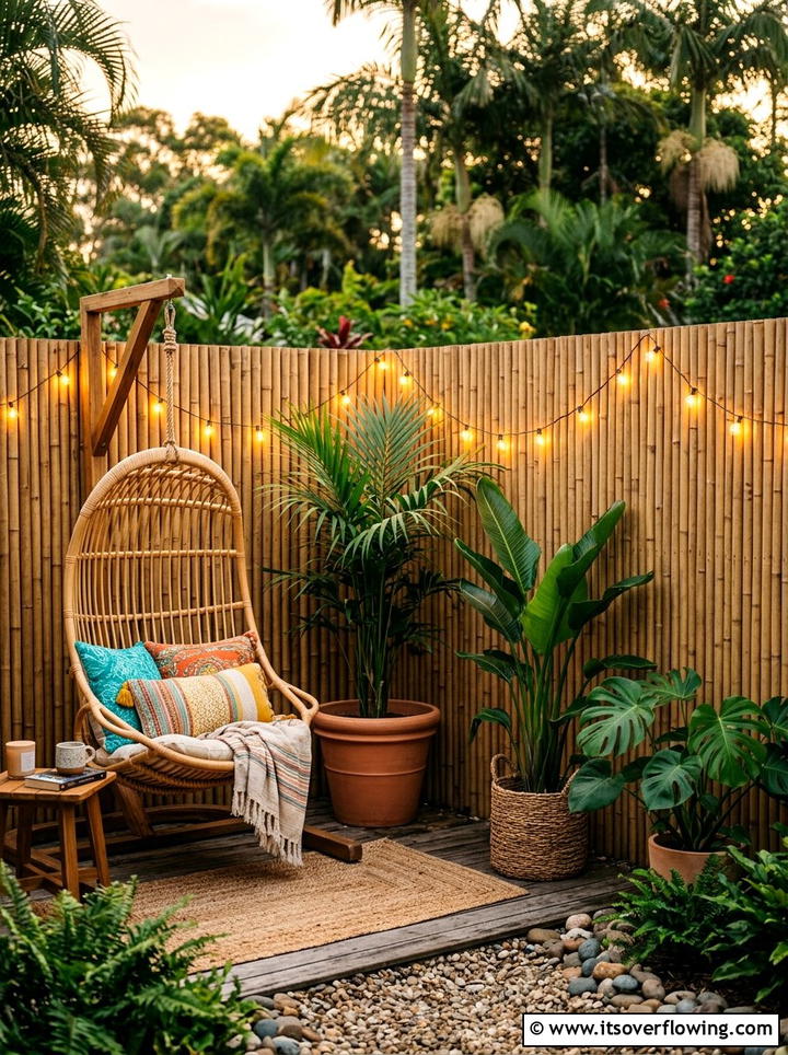 Bamboo Privacy Fence - 25 garden decor ideas with privacy panels