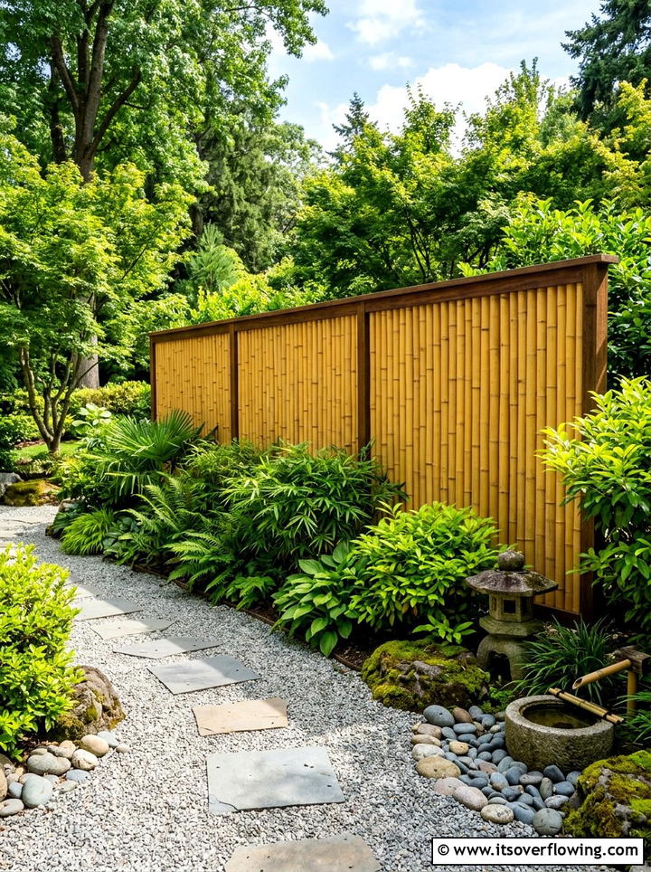 Bamboo Privacy Fence - 25 creative garden ideas for side yards
