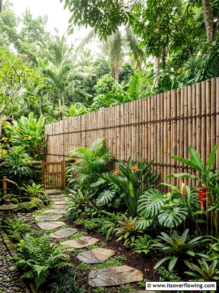 Bamboo Privacy Fence - 25 creative garden ideas with sustainable landscaping