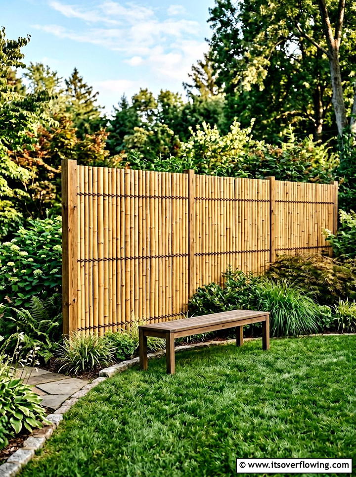 Bamboo Privacy Screen - 25 garden decor ideas for relaxing spaces