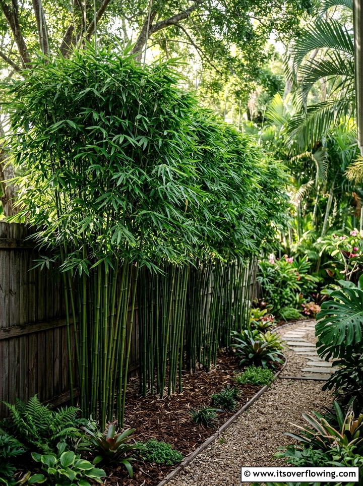 Bamboo Privacy Screen - 25 garden design ideas for fence lines