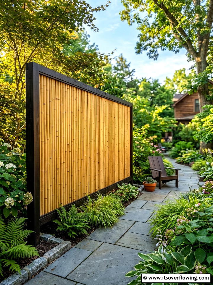 Bamboo Privacy Screen - 25 garden ideas for side yards